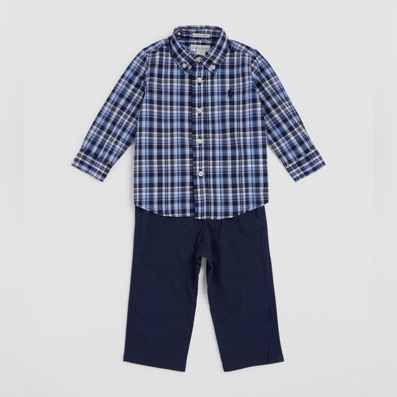 Ralph Lauren Checkered Shirt and Chinos Set - Picture 1 of 9
